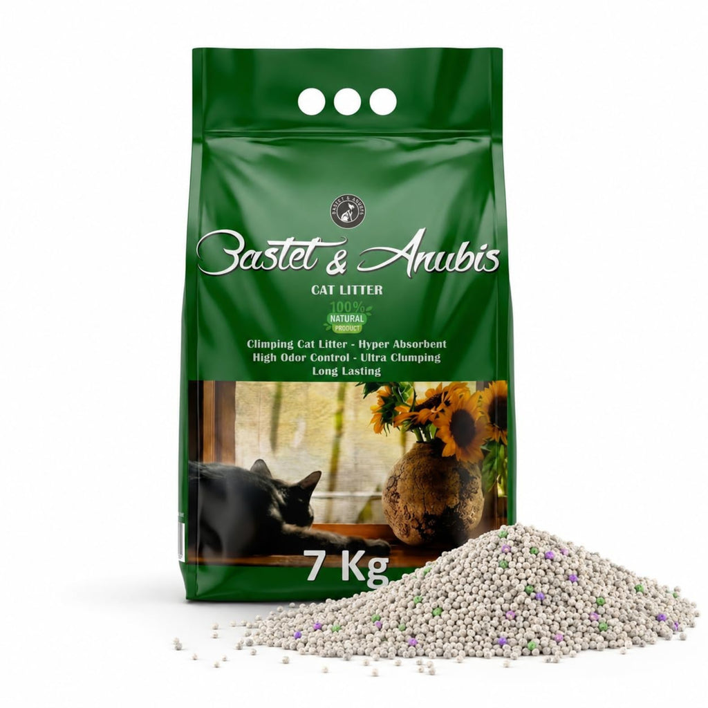 7 kg / 10 L unscented white bentonite cat litter bag with low-dust granules
